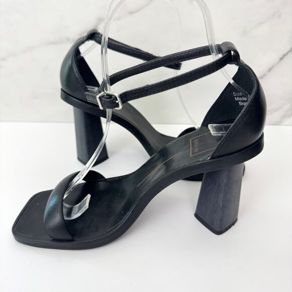 Dolce Vita Womens Strappy Heeled Sandals Size 6 Formal Party Neutral Black - Picture 3 of 9